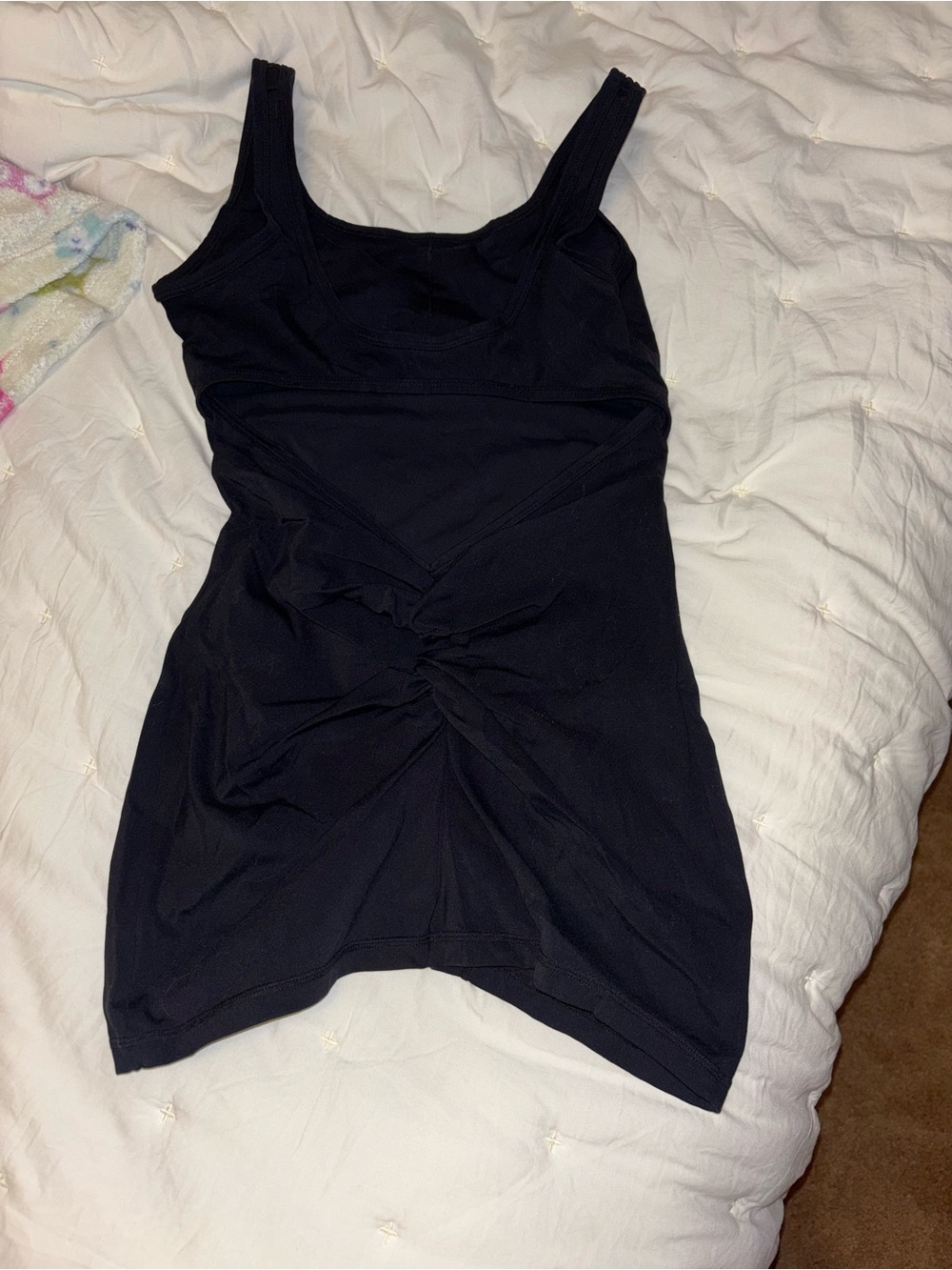 Sleeveless Black Cutout Active Romper - Picture 3 of 3